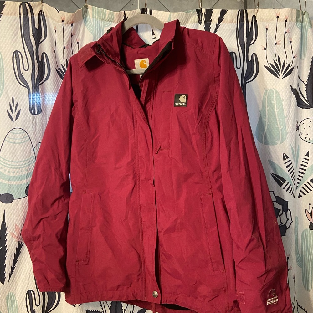 Women’s red Carhartt jacket size S